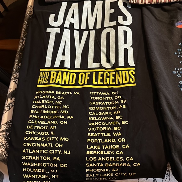 Rock Concert Tee Shirt from James Taylor & His Band of Legends Tour 2006 - Picture 3 of 3